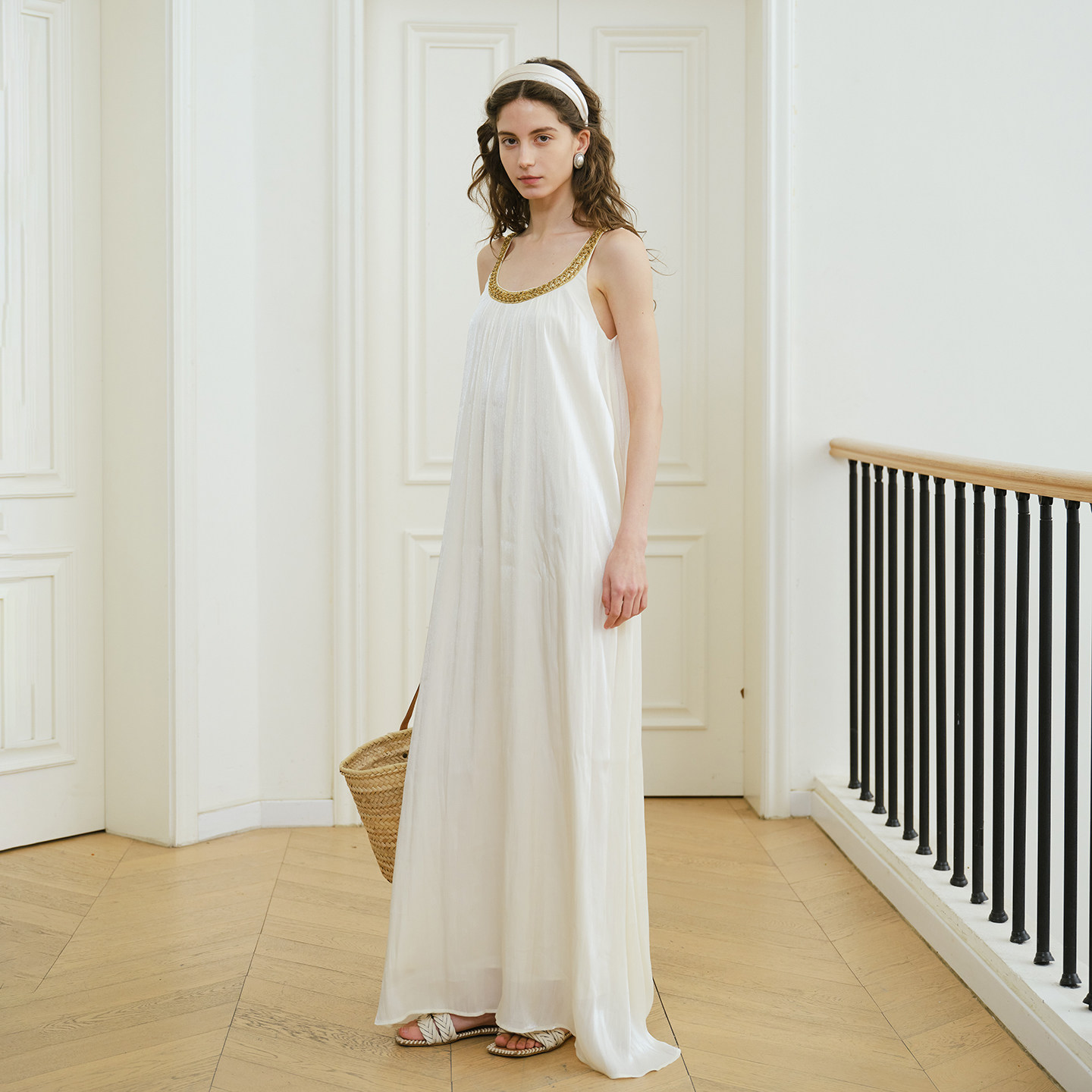 MELLOW SENSE重磅天仙裙琉璃纱U型露背飘逸仙女裙夏连衣裙女