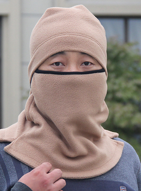 冬季男士户外骑车加厚保暖口罩帽子防风防寒滑雪帽子防寒帽子面罩