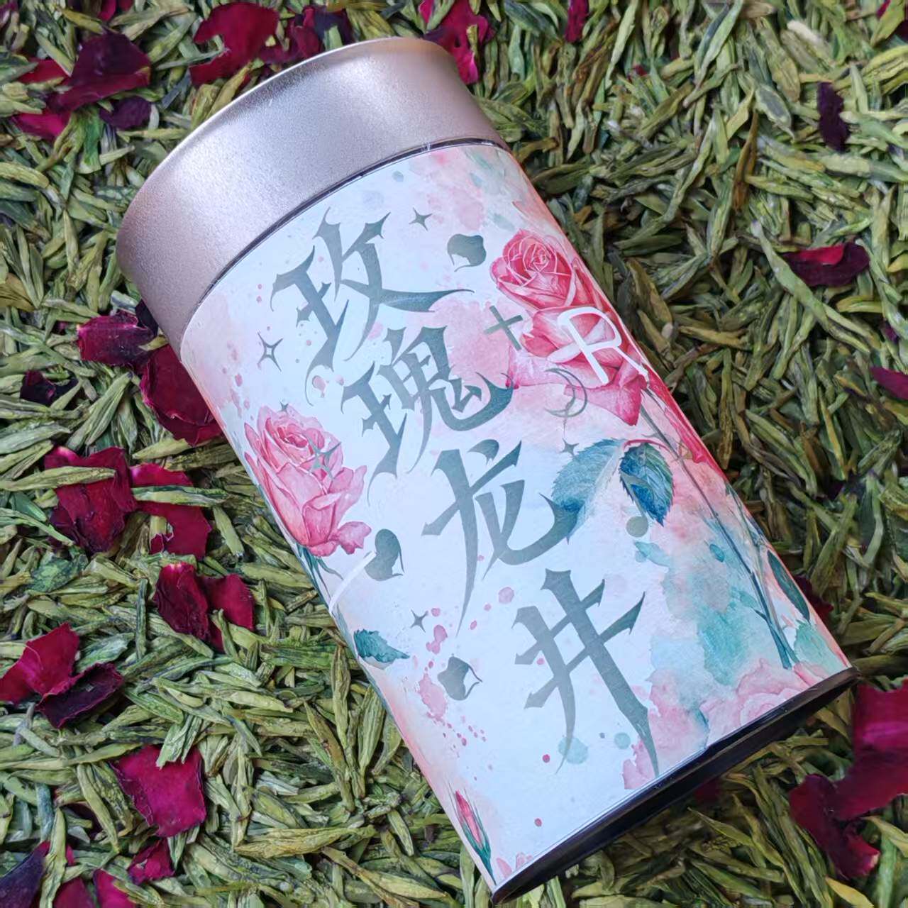 2026杭州特产鲜花窨制重瓣玫瑰龙井茶小罐150g简易包装手工茶绿茶