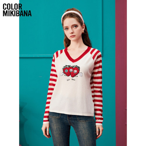 芭娜条纹针织衫MIKIBANA