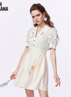 MIKIBANA小众设计中长款连衣裙夏季新款气质显瘦裙子M32OD1008