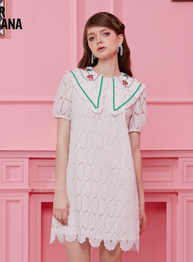 MIKIBANA白色法式连衣裙夏季新款小众设计感小个子裙子Y32OD9244