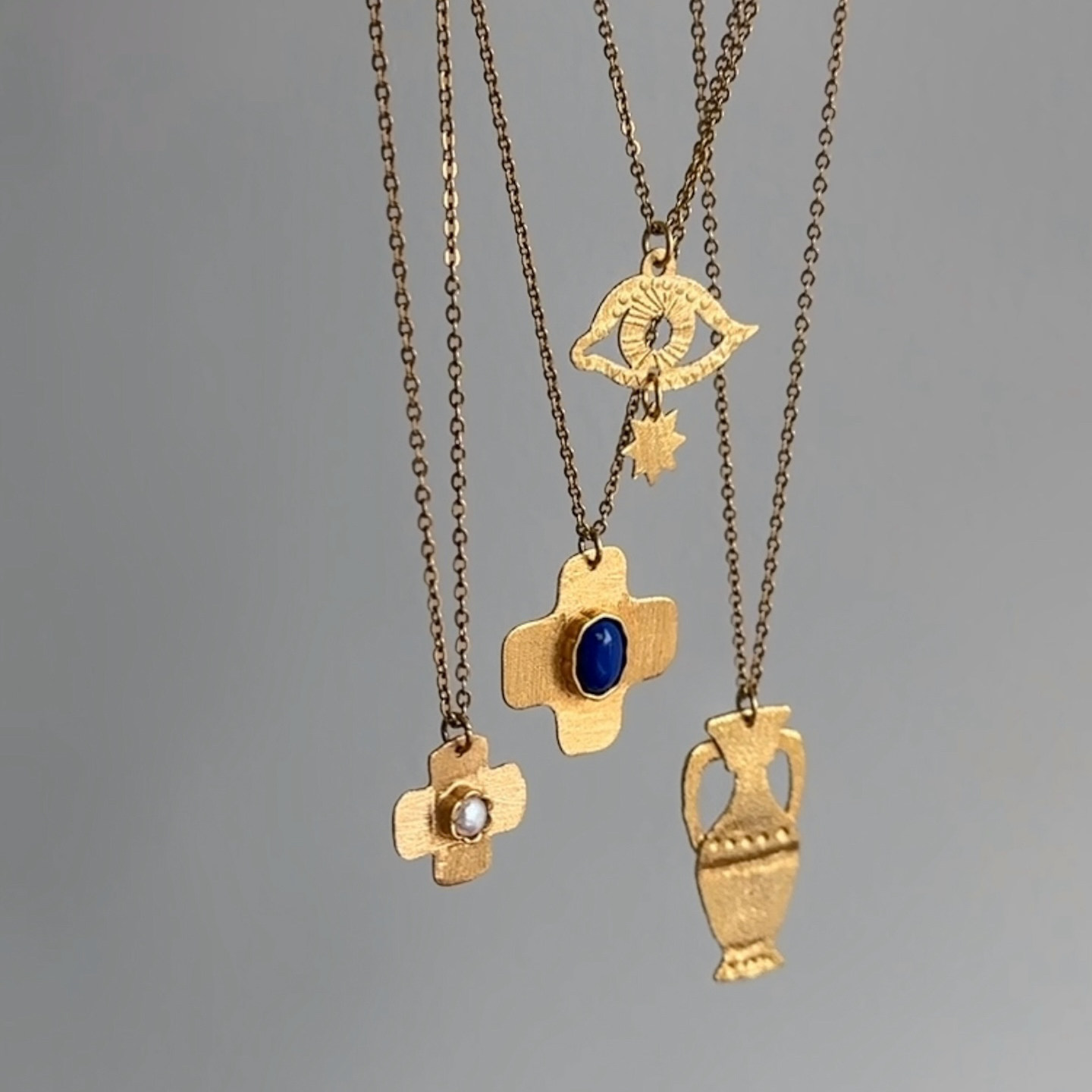 Berber 法式手工复古系列项链 花瓶/星星之眼/珍珠小花/青金石