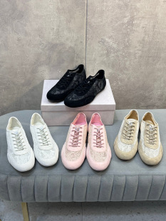 WAR真皮休闲鞋 单鞋 阿甘鞋 BALLET 蕾丝镂空网面德训鞋 THE 女鞋