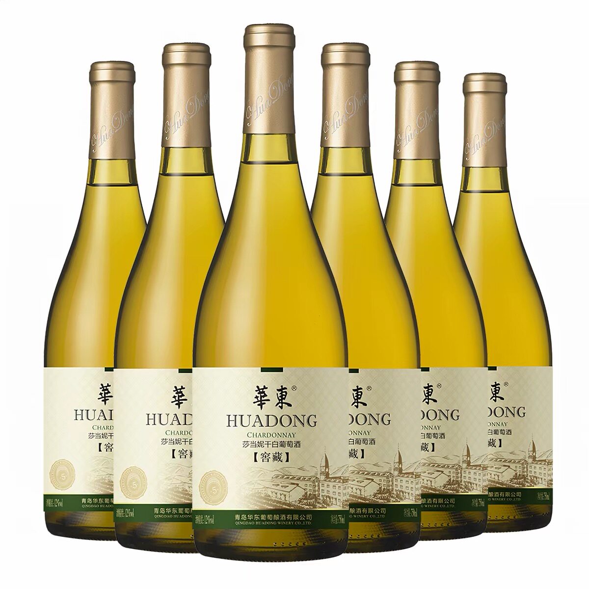 华东窖藏5莎当妮干白葡萄酒750mlX6瓶正品整箱红酒6支百利酒庄