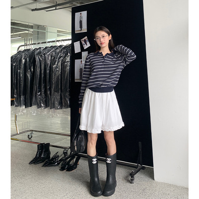 EAL羽迹少女感甜美花苞半身裙女秋季蓬蓬裙宽松显瘦小个子短裙