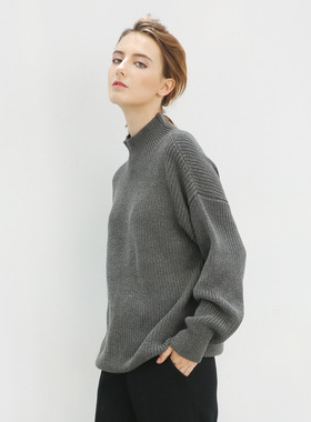 EAL羽迹春季毛衣韩版宽松百搭套头女打底衫针织毛衫外套厚A361