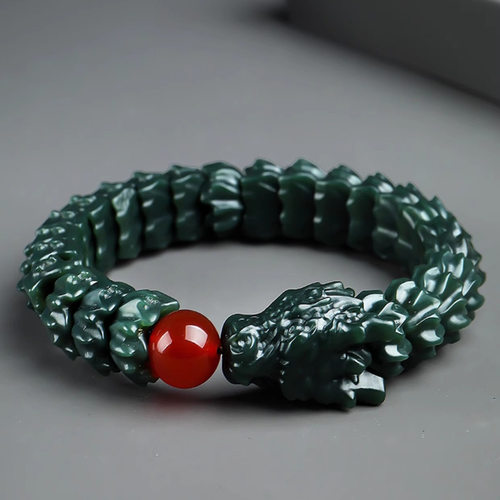 新疆籽料和田玉塔青玉一细料手串