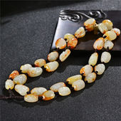 新疆和田玉原石籽料手编挂件链子吊坠链羊脂白玉石十八罗汉项链