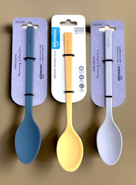 韩国sillymann硅胶勺子家用不伤锅小炒勺厨房新款多彩勺子炒菜