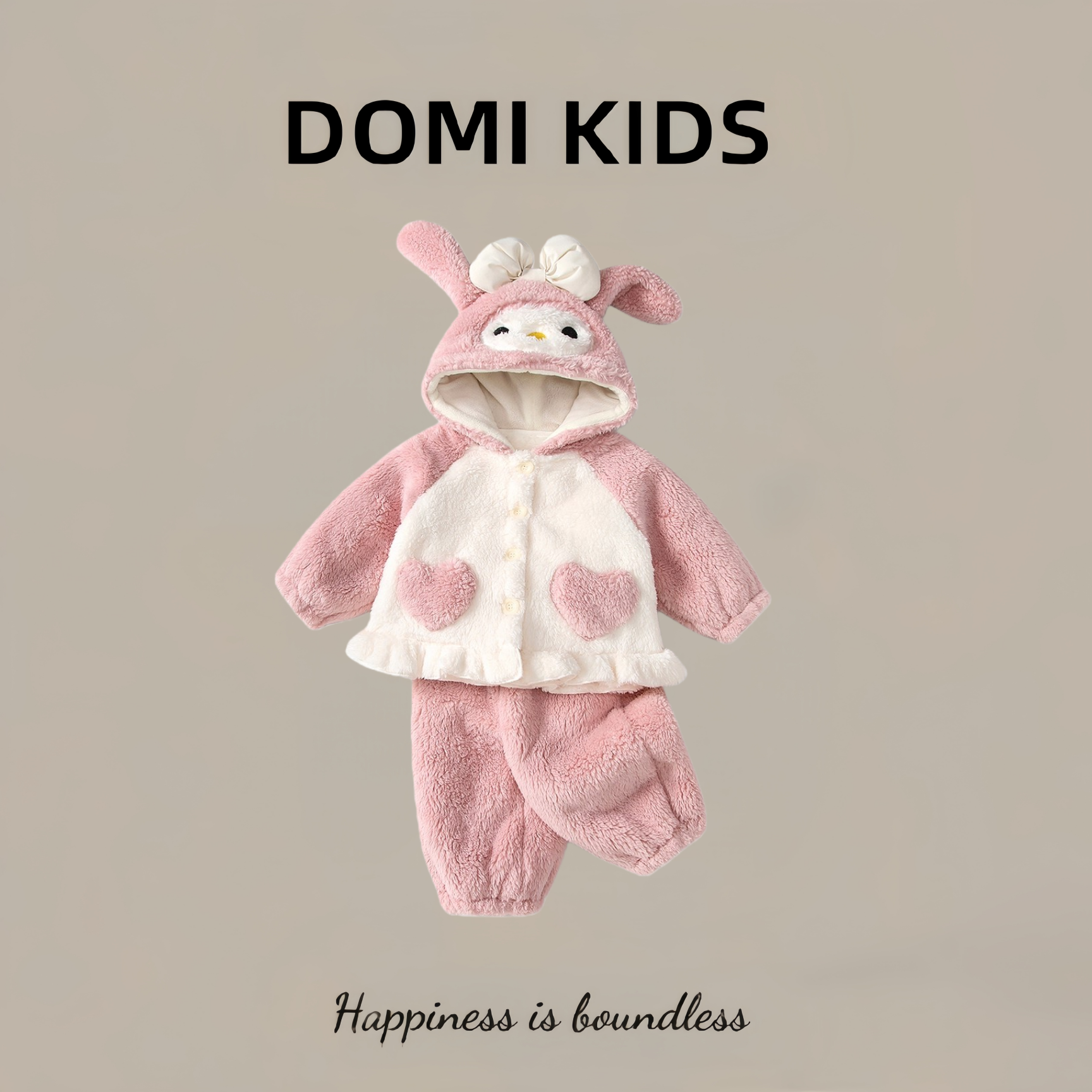 女童睡衣冬装婴儿毛绒家居服套装宝宝加绒保暖上衣裤子两件套冬季