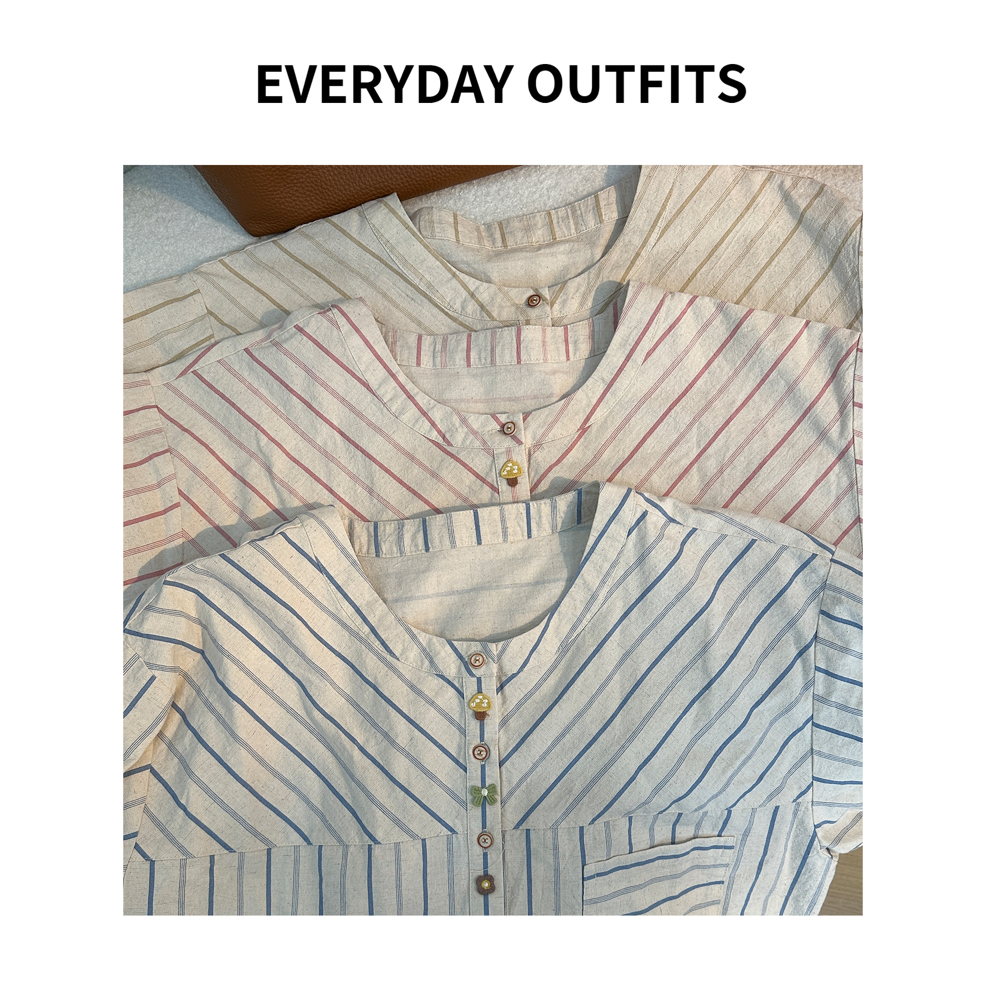 XH-RIDA· 原浆棉条纹衬衫08时尚休闲百搭复古 25039