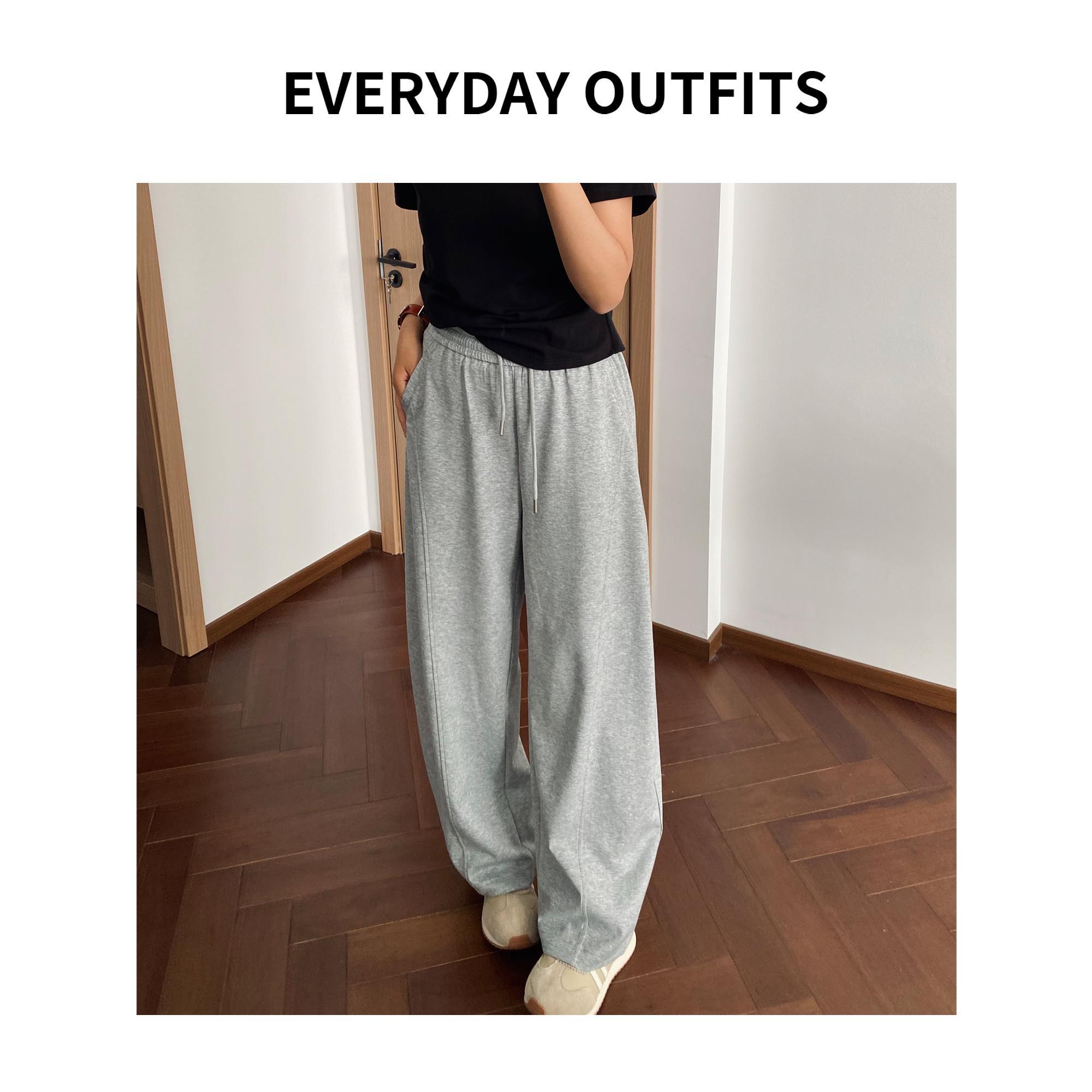 XH-RIDA·薄款遮肉神裤堆堆香蕉卫裤5C07休闲百搭宽松夏季77853-1