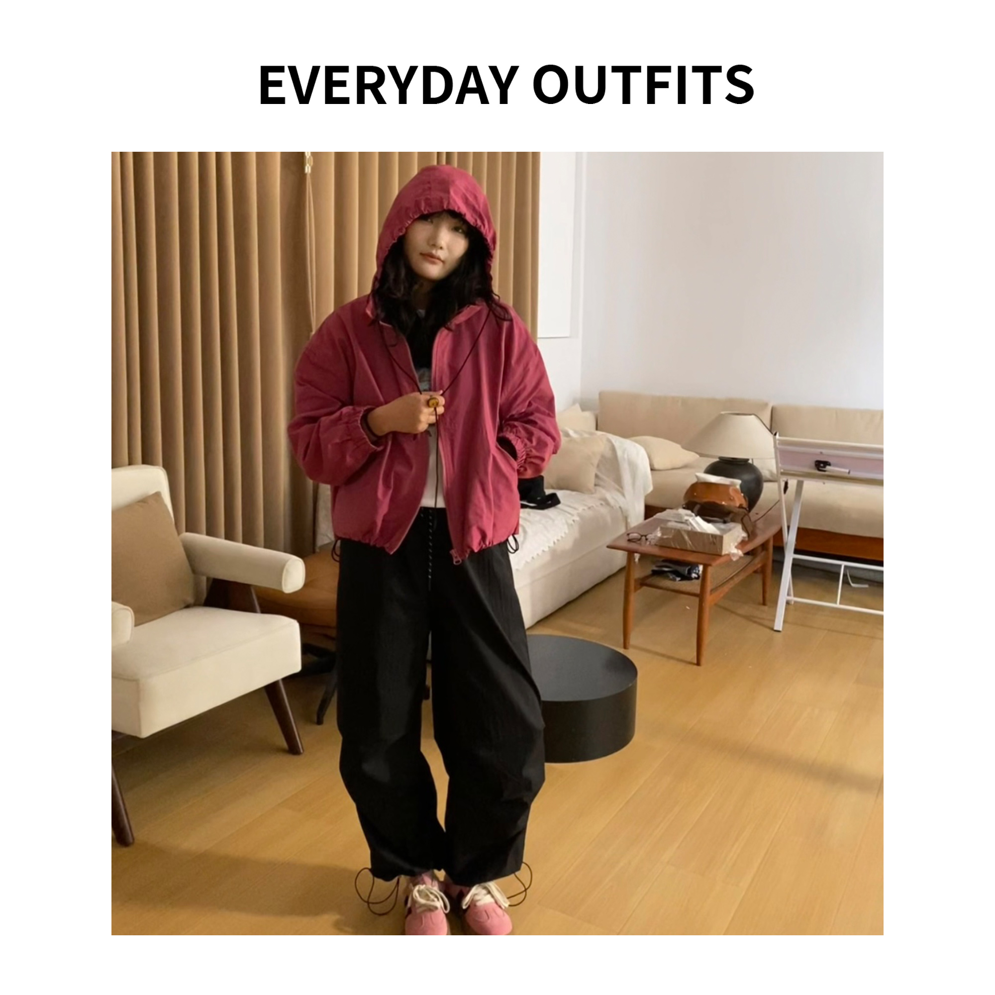 XH-RIDA··轻酷小调•夹克连帽抽绳外套5C07休闲百搭小众宽松303