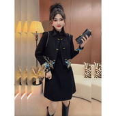 新中式 重工高级感套装 国风盘扣刺绣马甲 旗袍连衣裙2025秋冬新款