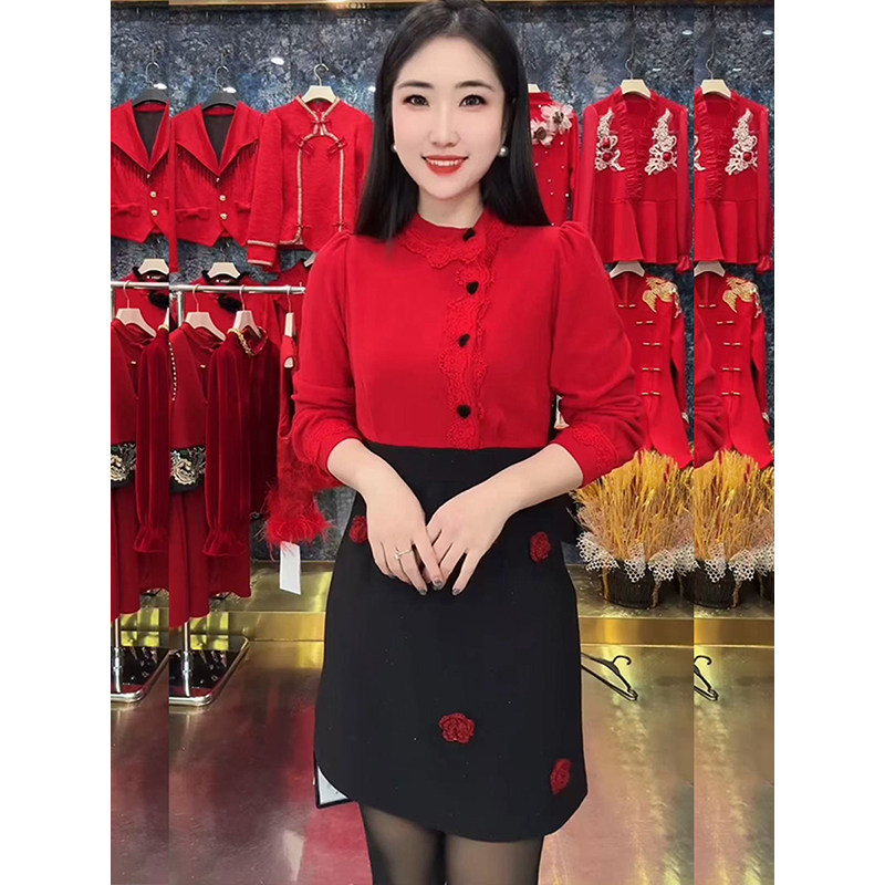 秋冬好看复古高腰显瘦包臀连衣裙