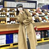 立领宽松双面羊绒大衣女2024冬新款高级收腰过膝中长韩系毛呢外套，女装毛呢外套，昱儿e优优