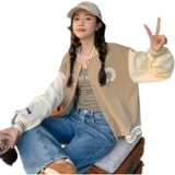 现货主推2024新款两色棒球服B121-2303-P125-K178，女装短外套，昱儿e优优