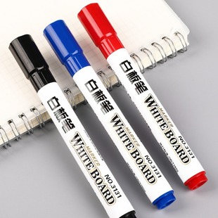 听雨轩3131白板笔可擦水性白板笔黑色写字笔易擦写粗笔学生教师用