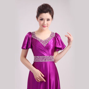 新大合唱演出服装女成人现代表演连衣裙长款礼服合唱服长裙大摆裙