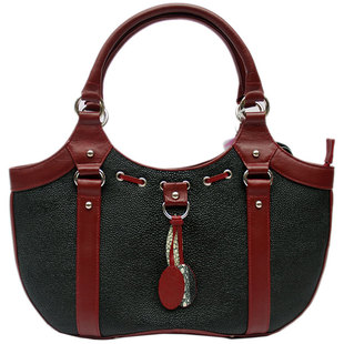 2025新款泰国进口珍珠鱼皮真皮女包手提包单肩包斜挎包大容量包