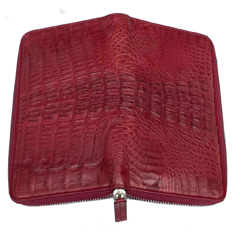 清仓长款泰国鳄鱼皮青年女士卡位大钞手包单拉链厚款钱包厂价