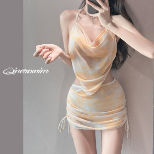 2026比基尼泳衣女款 性感纯欲风小胸显瘦度假温泉泳衣 分体三件套装