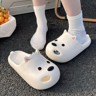 2025新款包头凉拖鞋女夏季可爱卡通潦草狗户外沙滩外穿防滑凉拖男