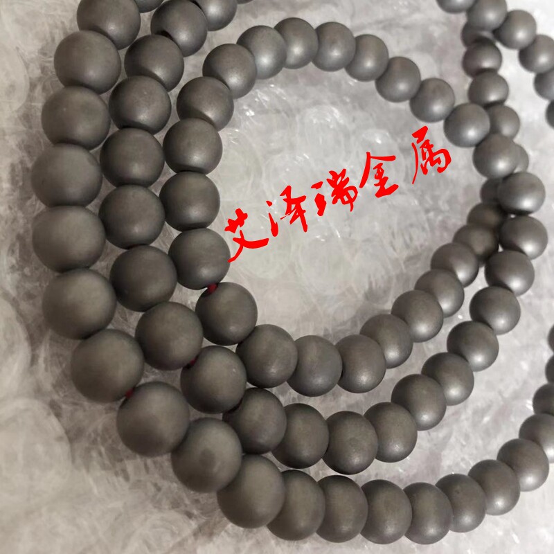 钛合金项链手链纯钛佛珠108颗实心橘皮石洗抛光烤色手串饰品