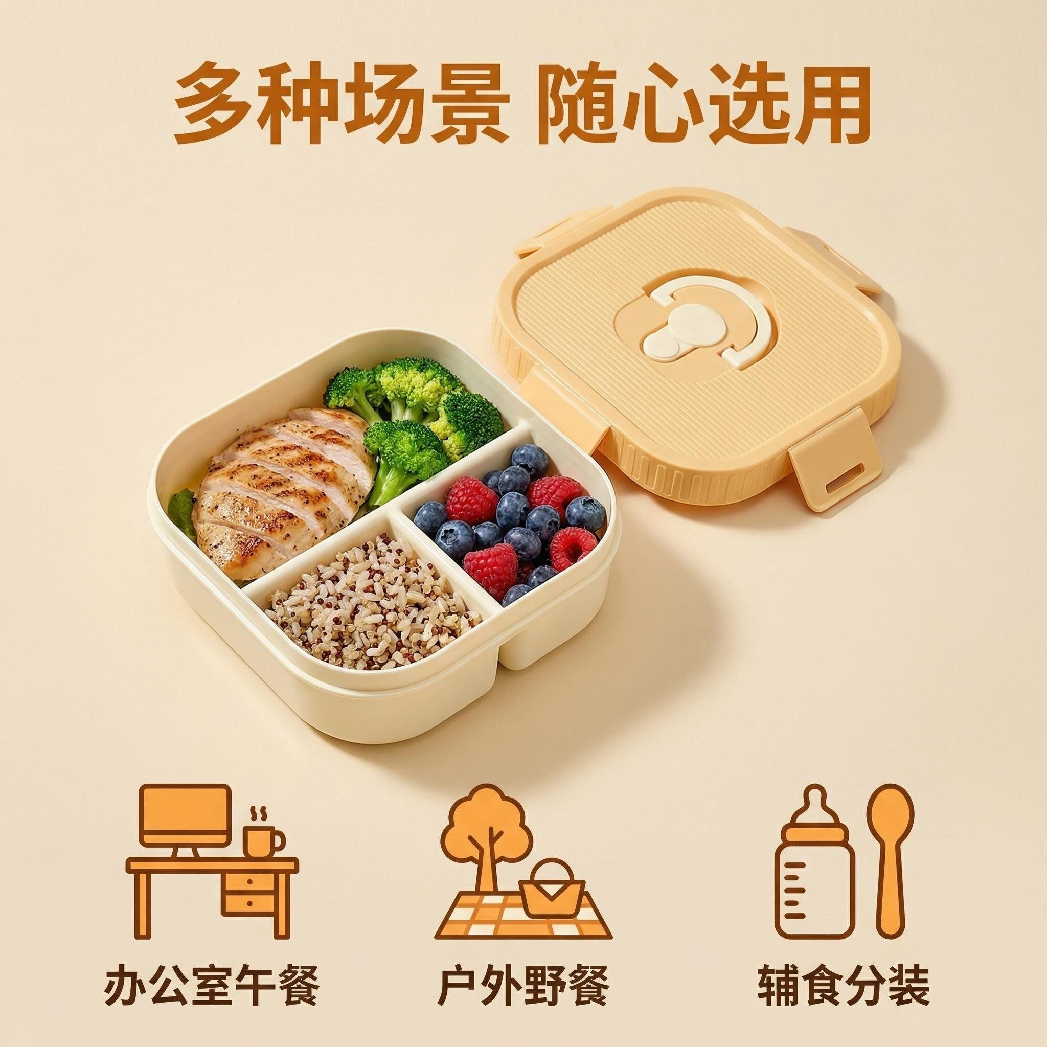 便携儿童水果盒小学生外带保鲜饭盒便当盒冰箱专用食品分格收纳盒