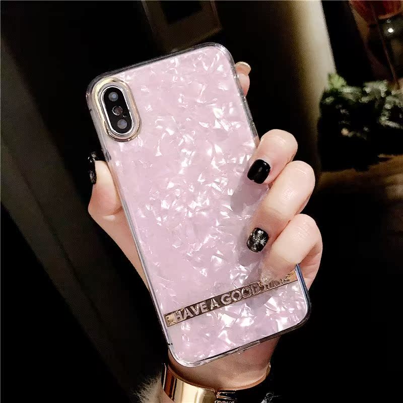 ¼òÔ¼±´¿ÇÎÆ½ð±ßiPhone7Æ»¹û8plusÊÖ»ú¿ÇX¹ì¼£È«°ü±£»¤Ì×6sÅ®¿î³±