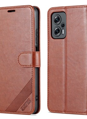 翻盖保护套适用 红米NOTE12TPRO手机壳皮夹小米23054RA19C外壳翻盖6.60英寸REDMI软壳男士插卡硅胶全包防摔膜