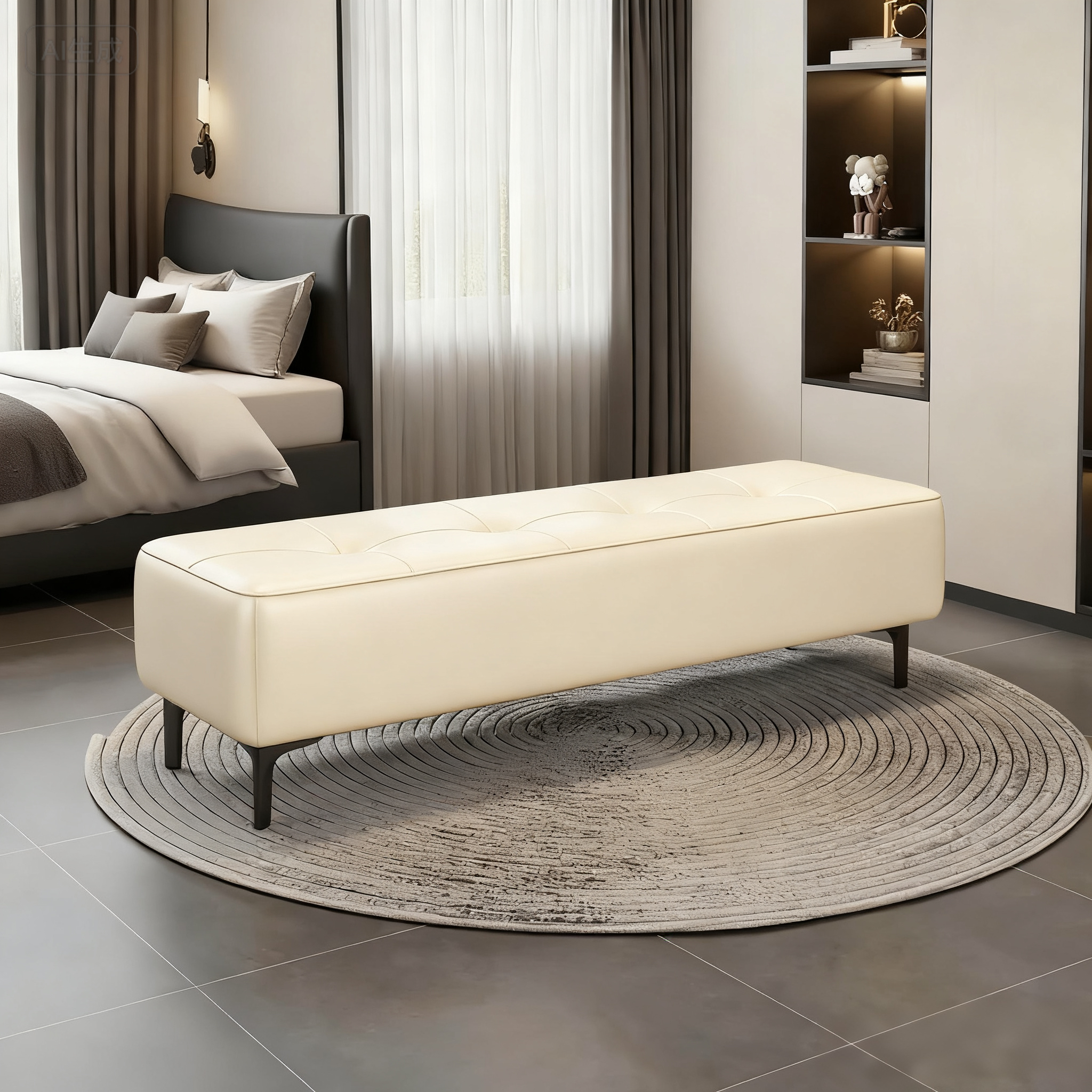 轻奢换鞋凳家用入户门口软包长凳