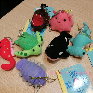 日本单 内藤研究所海中散步系列 海底生物乌龟海星毛绒公仔挂件