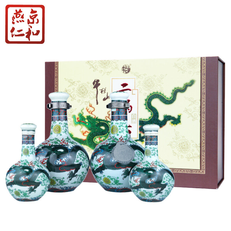 牛栏山二锅头 53度珍品30（青龙）500ml*2瓶+125ml*2瓶礼盒装
