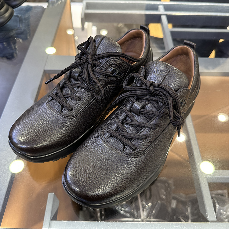 路卡迪龙秋冬新款梅花鹿皮平跟系带商务男士休闲运动鞋 173225233