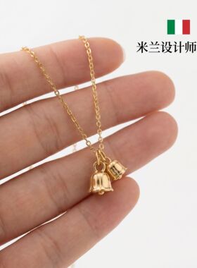 米兰【设计师】甜美气质铃兰花项链百搭新中式锁骨链意大利工艺
