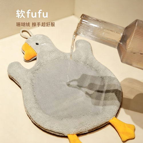 网红擦手巾挂式可爱洗手巾儿童卡通擦手毛巾卫生间擦手帕抹手布
