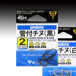 进口鱼钩伽马钓钩 伽玛卡兹管付千又黑66810有倒刺歪嘴钩日本原装