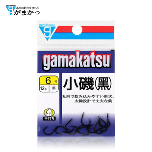 伽马卡兹小矶黑黄高碳有倒刺日本进口伽玛小矶鱼钩黑C1KI1大物钩