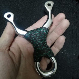 新款304不锈钢闭口单卡弹弓西装暴徒弹弓户外精准扁皮估打弹工