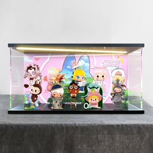 亚克力灯光场景展示盒适用 POPMART泡泡玛特寻找MOKOKO系列收纳盒
