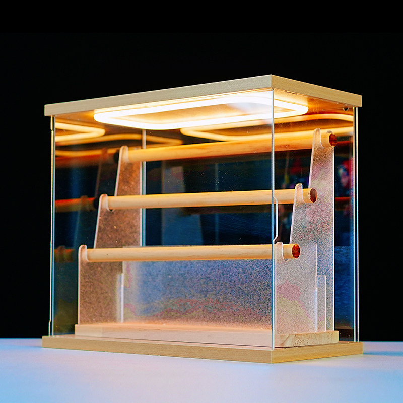 水晶手串收纳盒防尘手链项链饰品文玩专用透明展示架亚克力首饰盒
