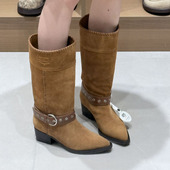 现货 25冬季 新款 BREAD TREE面包树两面穿堆堆西部靴