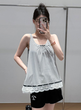 FIZZFLY | 设计师品牌新款 25年秋季条纹海军吊带真丝背心