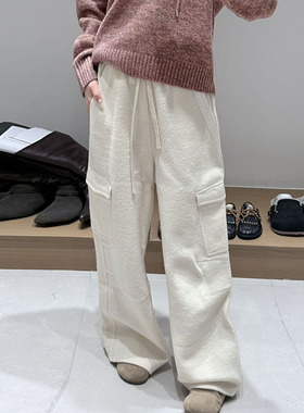 【现货】FIZZFLY | 25冬季设计师品牌新款全毛口袋工装裤