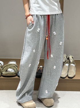 【现货】CHEERi UPi2026早春新款麻将图案针织卫裤