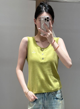 【现货】FIZZFLY | 25设计师品牌新款 25秋季半扣钩花无袖背心