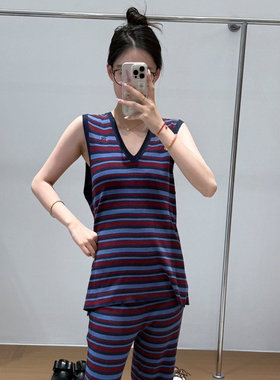 FIZZFLY | 25设计师品牌新款 25年秋季彩条针织微廓无袖背心