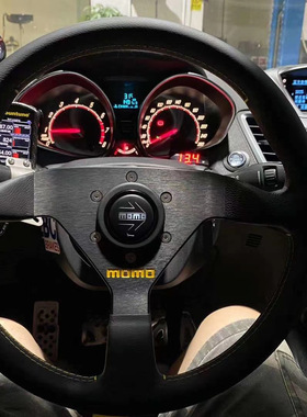 MOMO方向盘V1 V2 真皮 直径350/320 黄色缝线 VELOCE RACING系列